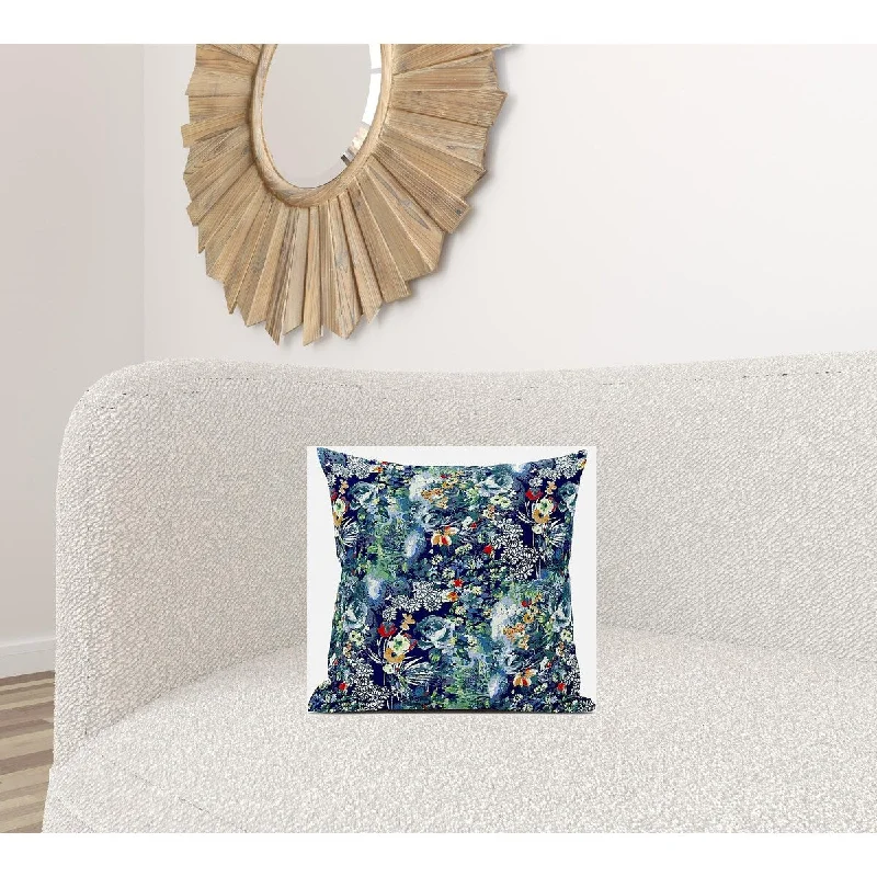 Firm Pillows for Side Sleepers16" Blue Turquoise Springtime Suede Throw Pillow