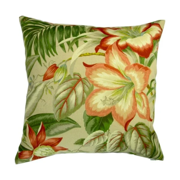 Feather Pillows for a Luxurious Sleep18-inch Indoor/Outdoor Tropical Island Hawaiian Beach Botanical Hibiscus Flowers - Pillow Cover Only (Set of 2) Feather Pillows for a Luxurious Sleep18-inch Indoor/Outdoor Tropical Island Hawaiian Beach Botanical Hibiscus Flowers - Pillow Cover Only (Set of 2)