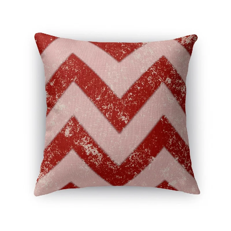 Down Alternative Pillows for Ethical ChoicesKavka Designs red/ pink candy cane chevron accent pillow with insert Down Alternative Pillows for Ethical ChoicesKavka Designs red/ pink candy cane chevron accent pillow with insert