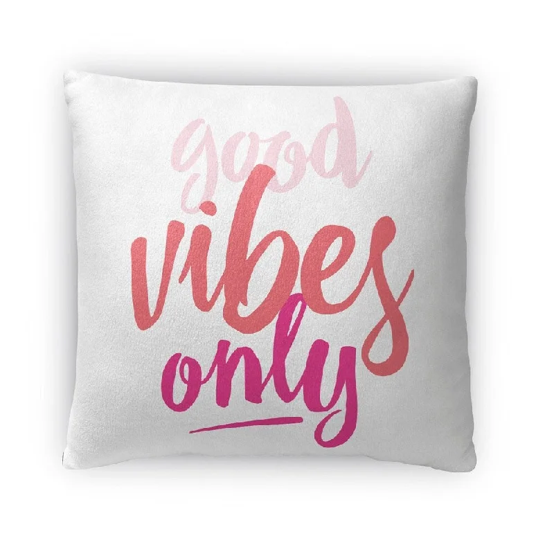 Down Alternative Pillows for Ethical ChoicesKavka Designs pink good vibes only throw pillow Down Alternative Pillows for Ethical ChoicesKavka Designs pink good vibes only throw pillow