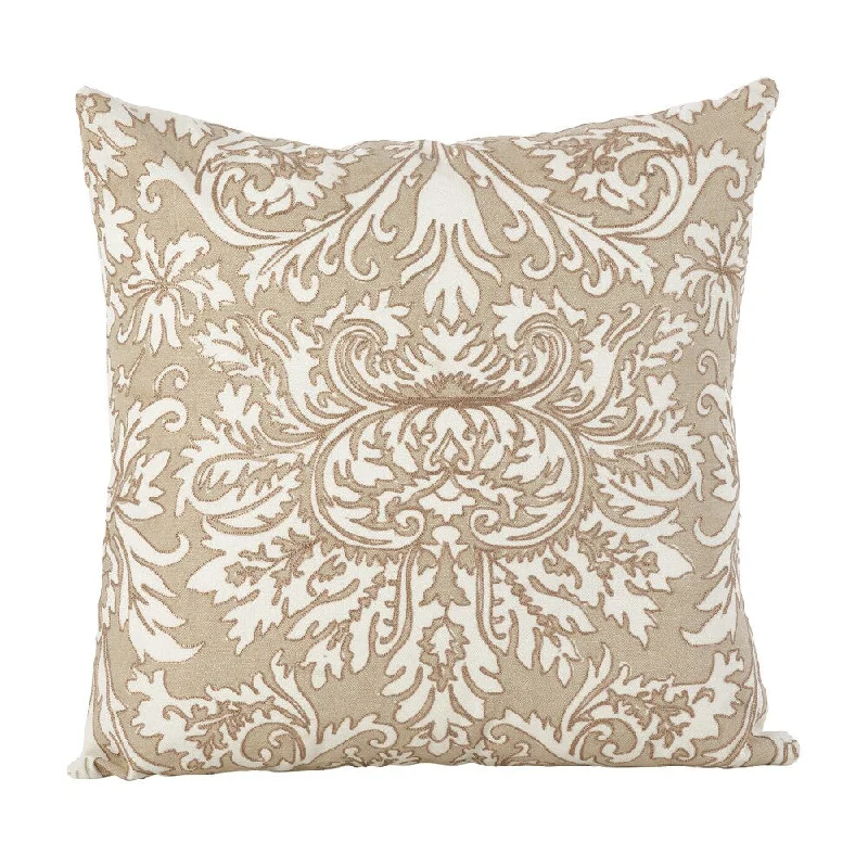Travel Pillows for Long JourneysStitched Damask Design Cotton Down Filled Throw Pillow Travel Pillows for Long JourneysStitched Damask Design Cotton Down Filled Throw Pillow