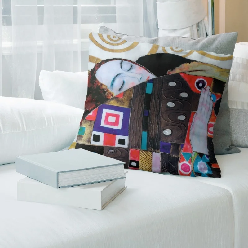Silk Pillows for Smooth Skin and HairPorch & Den Gustav Klimt 'Embrace' Throw Pillow Silk Pillows for Smooth Skin and HairPorch & Den Gustav Klimt 'Embrace' Throw Pillow