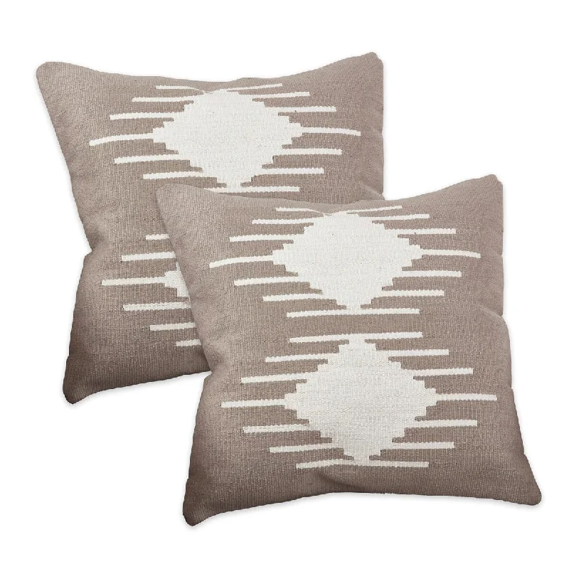 Round Pillows for Boho-Style InteriorsKilim Geometric Design Throw Pillow Cover (Set of 2) Round Pillows for Boho-Style InteriorsKilim Geometric Design Throw Pillow Cover (Set of 2)