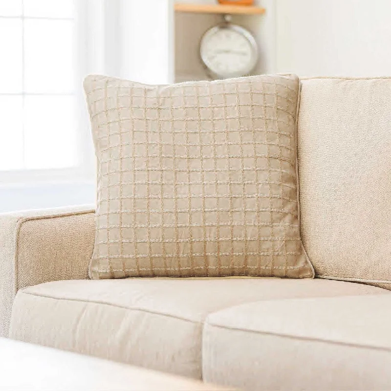 Cotton Pillows for Natural ComfortSQUARED UP TAN Cotton Woven Pillow By Kavka Designs Cotton Pillows for Natural ComfortSQUARED UP TAN Cotton Woven Pillow By Kavka Designs