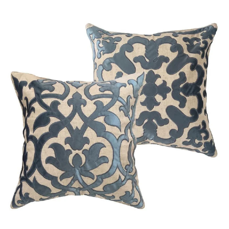 Back Support Pillows for Office ChairsIronwork Embroidered Design Throw Pillow