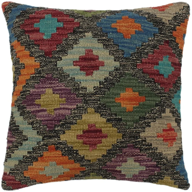 Kids Pillows with Fun DesignsEllan Gray/Red Hand-Woven Kilim Throw Pillow - 1'6 x 1'6 Kids Pillows with Fun DesignsEllan Gray/Red Hand-Woven Kilim Throw Pillow - 1'6 x 1'6