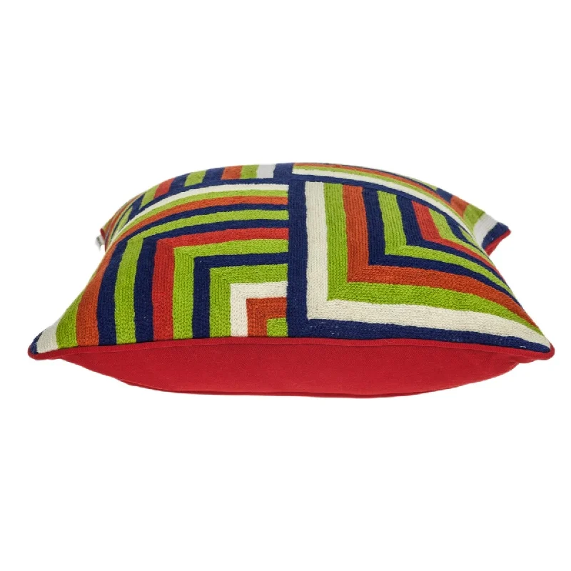 Back Support Pillows for Office Chairs20" x 7" x 20" Handmade Multicolored Cotton Pillow Cover With Down Insert Back Support Pillows for Office Chairs20" x 7" x 20" Handmade Multicolored Cotton Pillow Cover With Down Insert