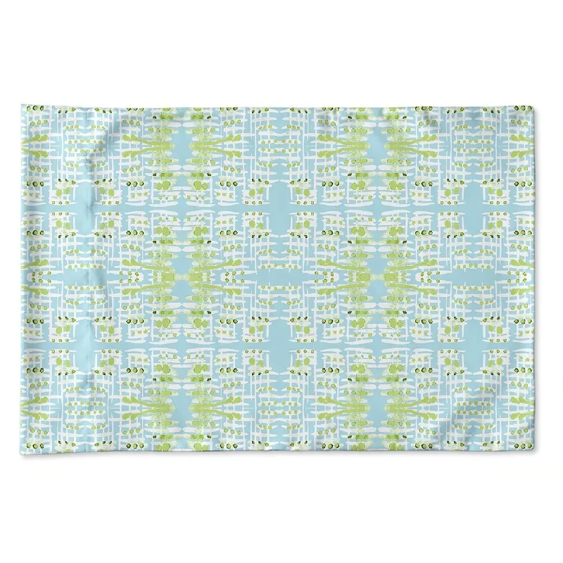 Bolster Pillows for Sofa DecorationTRIBAL TILE BLUE Pillow Case By Kavka Designs