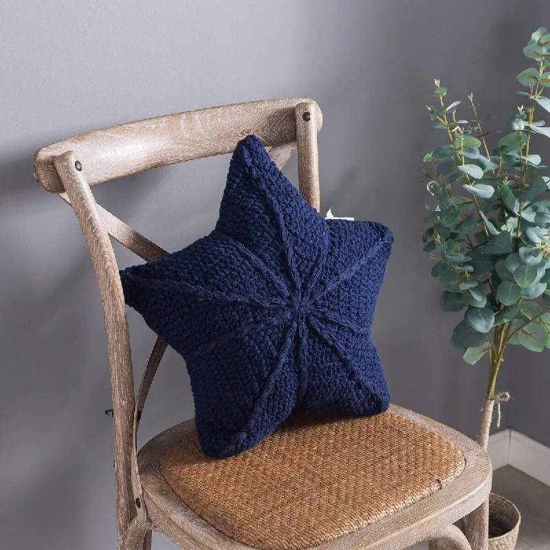 Plush Pillows for a Cozy BedCountry Living Crochet Star Throw Pillow