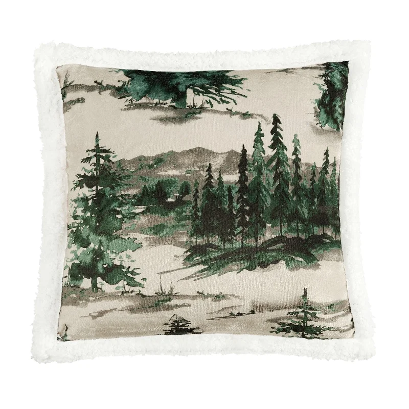 Feather Pillows for a Luxurious SleepIndigo Hill by HiEnd Accents Joshua Woodland Lodge Campfire Sherpa Pillow, Duffle Bag, 18"x18" Feather Pillows for a Luxurious SleepIndigo Hill by HiEnd Accents Joshua Woodland Lodge Campfire Sherpa Pillow, Duffle Bag, 18"x18"