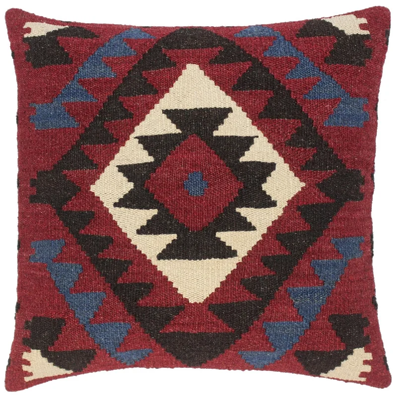 Cotton Pillows for Natural ComfortShabby Chic Jacinto Hand-Woven Turkish Kilim Pillow 18 in. x 18 in. Cotton Pillows for Natural ComfortShabby Chic Jacinto Hand-Woven Turkish Kilim Pillow 18 in. x 18 in.