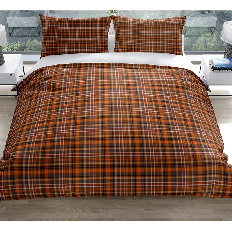 Velvet Pillows for a Touch of EleganceORANGE AND RED PLAID Pillow Case By Kavka Designs - N/A Velvet Pillows for a Touch of EleganceORANGE AND RED PLAID Pillow Case By Kavka Designs - N/A