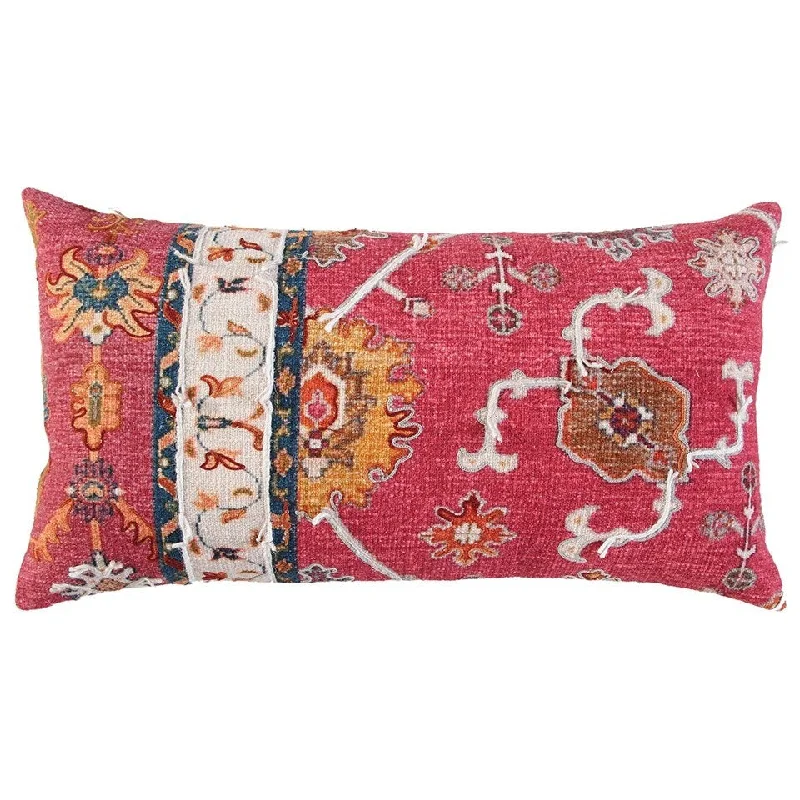 Soft and Fluffy Pillows for Bedroom ComfortRed Banded Pattern Traditional Lumbar Pillow Soft and Fluffy Pillows for Bedroom ComfortRed Banded Pattern Traditional Lumbar Pillow