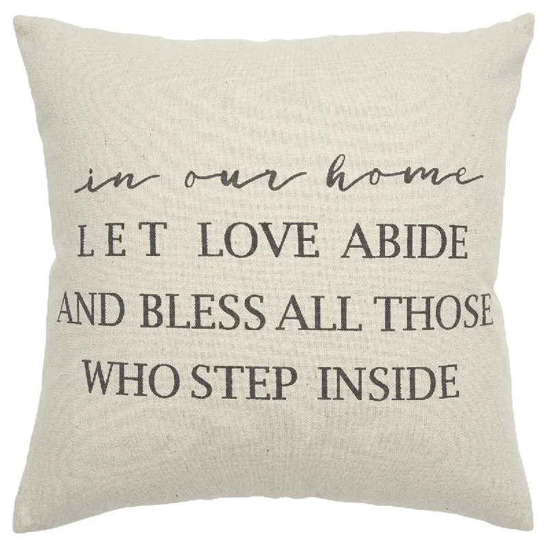 Hypoallergenic Pillows for Allergy SufferersGray Taupe Canvas Let Love Abide Throw Pillow Hypoallergenic Pillows for Allergy SufferersGray Taupe Canvas Let Love Abide Throw Pillow