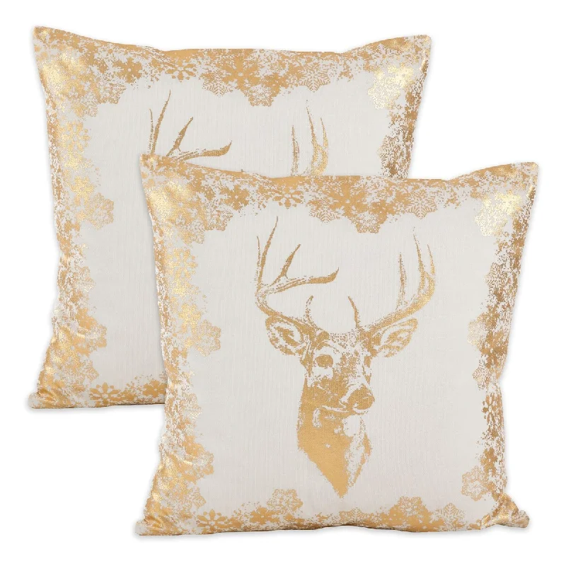 Back Support Pillows for Office ChairsMetallic Foil Reindeer Design Accent Cotton Throw Pillow Cover (Set of 2) Back Support Pillows for Office ChairsMetallic Foil Reindeer Design Accent Cotton Throw Pillow Cover (Set of 2)