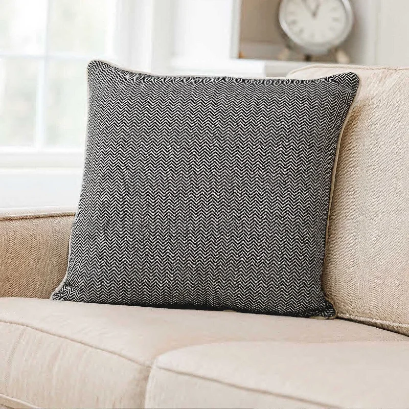 Cooling Pillows for Hot SleepersCHEVRON BLACK Cotton Woven Pillow By Kavka Designs