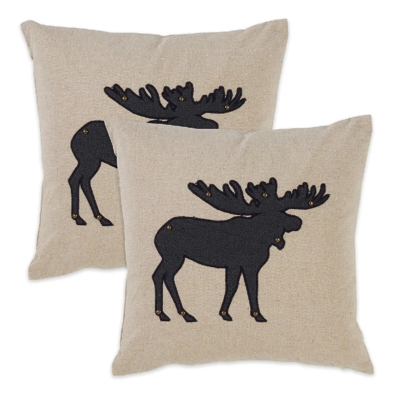 Cotton Pillows for Natural ComfortMoose Silhouette Design Throw Pillow Cover (Set of 2) Cotton Pillows for Natural ComfortMoose Silhouette Design Throw Pillow Cover (Set of 2)