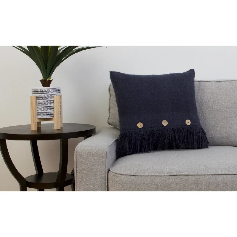 Soft and Fluffy Pillows for Bedroom Comfort20 PF Midnight Navy MONICA MOHAIR Button Fringe Pillow Soft and Fluffy Pillows for Bedroom Comfort20 PF Midnight Navy MONICA MOHAIR Button Fringe Pillow