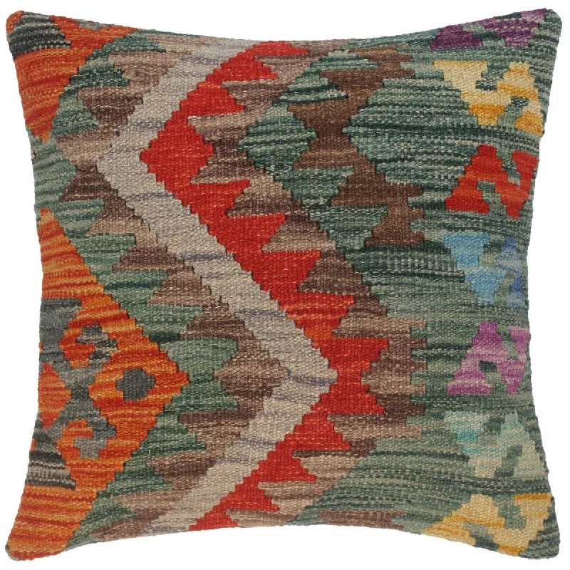 Silk Pillows for Smooth Skin and HairShabby Chic Walker Hand-Woven Turkish Kilim Pillow -18 in. x 18 in. Silk Pillows for Smooth Skin and HairShabby Chic Walker Hand-Woven Turkish Kilim Pillow -18 in. x 18 in.