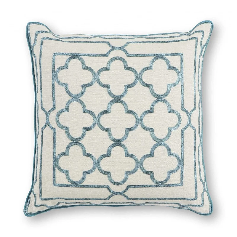 Hypoallergenic Pillows for Allergy SufferersSquare White and Teal Quatrefoil Accent Pillow Hypoallergenic Pillows for Allergy SufferersSquare White and Teal Quatrefoil Accent Pillow