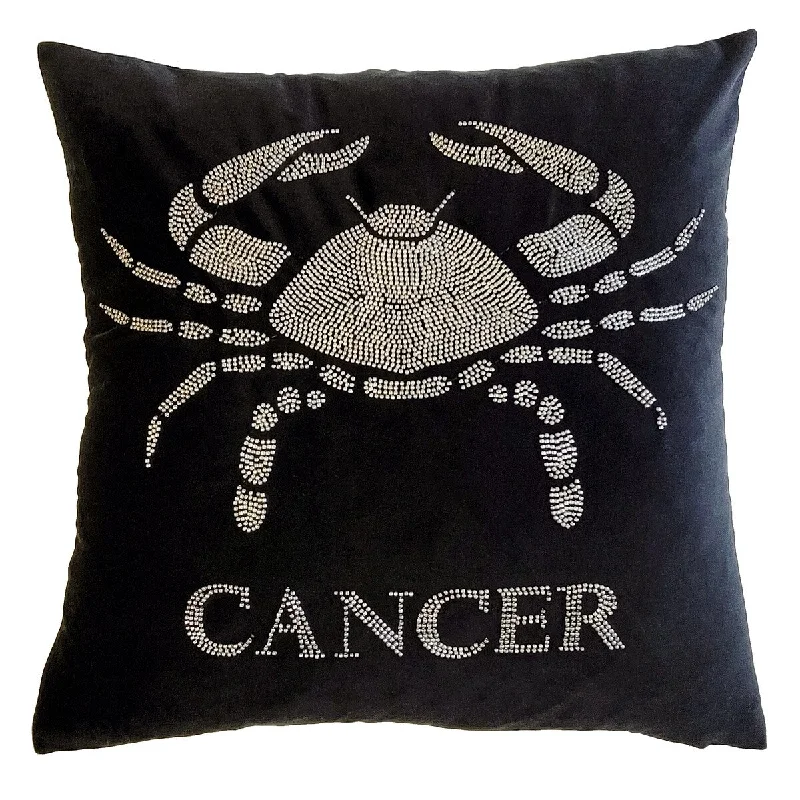 Hypoallergenic Pillows for Allergy SufferersZodiac Astrology "Cancer" Velvet Beaded Decorative Throw Pillow Hypoallergenic Pillows for Allergy SufferersZodiac Astrology "Cancer" Velvet Beaded Decorative Throw Pillow