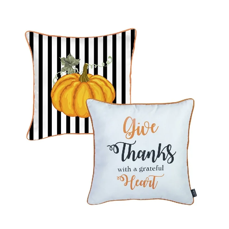 Travel Pillows for Long JourneysDecorative Fall Thanksgiving Throw Pillow Cover Set of 2 18" x 18" Travel Pillows for Long JourneysDecorative Fall Thanksgiving Throw Pillow Cover Set of 2 18" x 18"