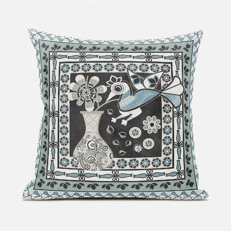 Orthopedic Pillows for Back Pain Relief18" X 18" Black and Blue Peacock Broadcloth Floral Zippered Pillow Orthopedic Pillows for Back Pain Relief18" X 18" Black and Blue Peacock Broadcloth Floral Zippered Pillow