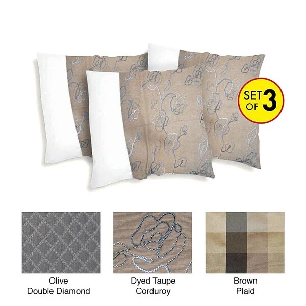 Soft and Fluffy Pillows for Bedroom ComfortDecorative Polyester Pillow Cover (Set of 3) Soft and Fluffy Pillows for Bedroom ComfortDecorative Polyester Pillow Cover (Set of 3)