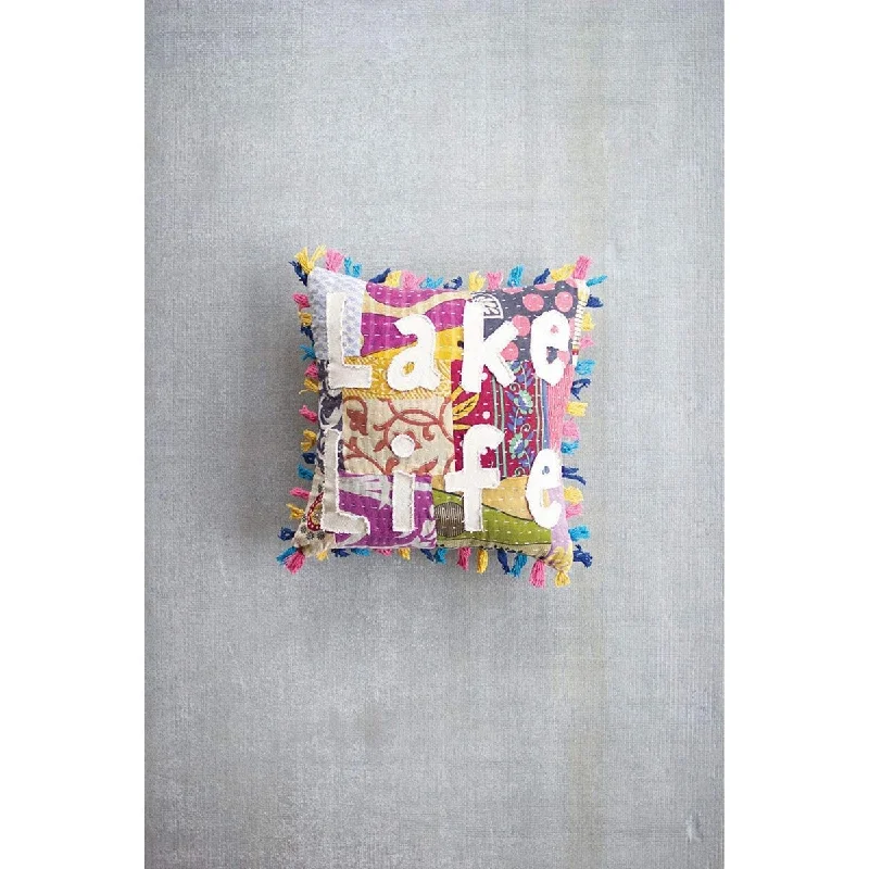 Pregnancy Pillows for Expectant MothersLake Life Kantha Pillow For Bed & Sofa