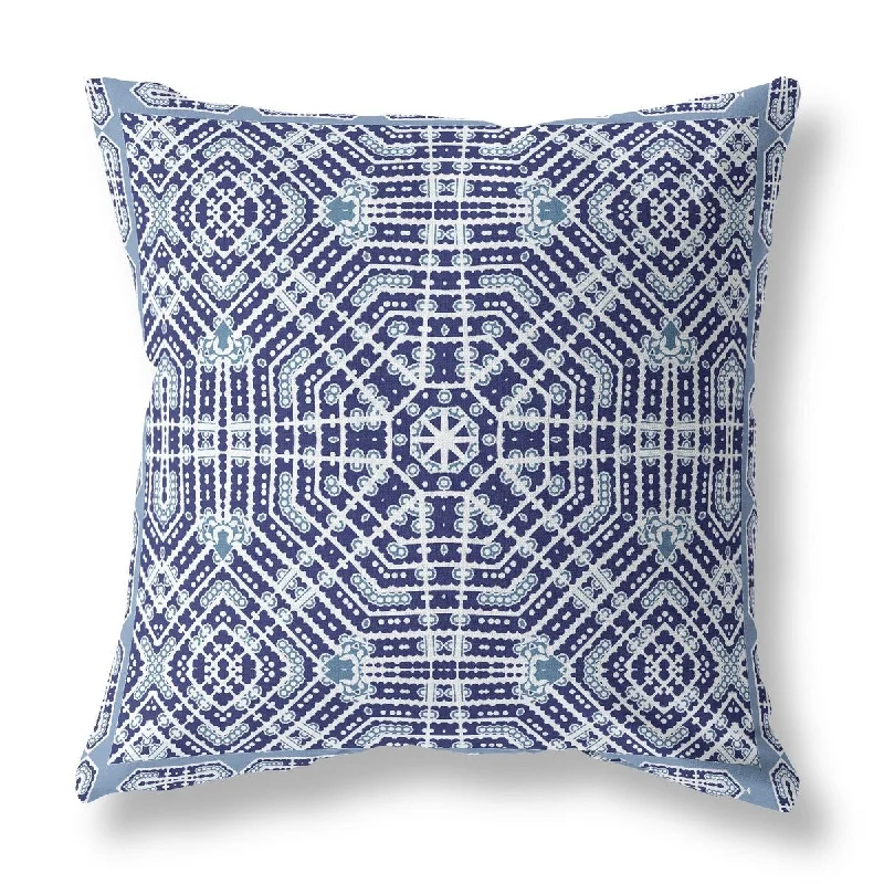 Down Alternative Pillows for Ethical Choices16" Indigo Blue Geostar Indoor Outdoor Throw Pillow Down Alternative Pillows for Ethical Choices16" Indigo Blue Geostar Indoor Outdoor Throw Pillow