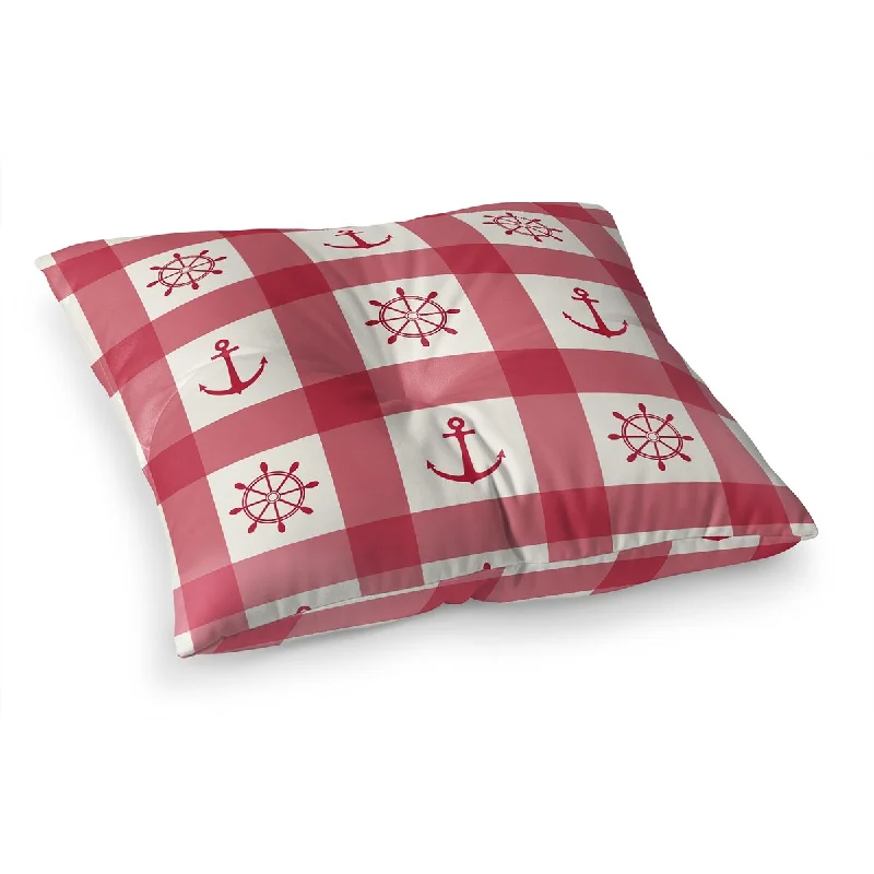 Back Support Pillows for Office ChairsANCHOR GALORE RED Floor Pillow By Kavka Designs Back Support Pillows for Office ChairsANCHOR GALORE RED Floor Pillow By Kavka Designs