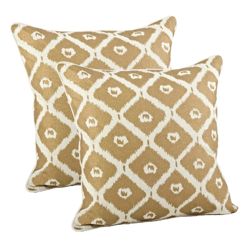 Square Pillows for Modern Home DecorPrinted Pillow Cover With Ikat Design (Set of 2) Square Pillows for Modern Home DecorPrinted Pillow Cover With Ikat Design (Set of 2)