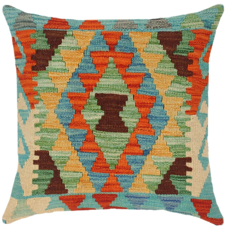 Soft and Fluffy Pillows for Bedroom ComfortShabby Chic Cassey Hand-Woven Turkish Kilim Throw Pillow
