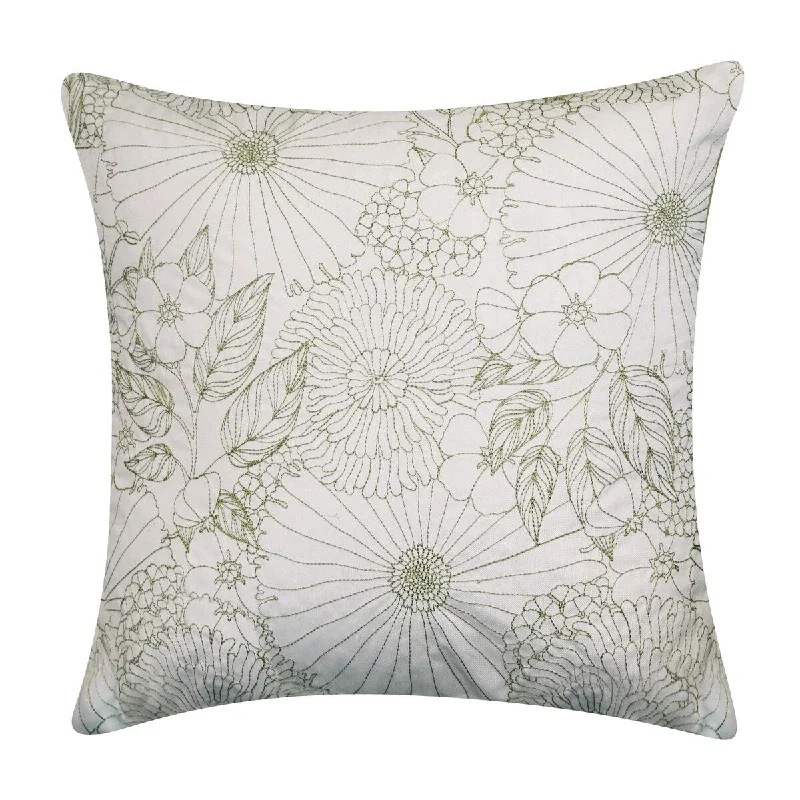 Down Alternative Pillows for Ethical ChoicesEdie At Home Fine Line Embroidered Floral 18x18 Indoor & Outdoor Decorative Pillow, Lime Green Down Alternative Pillows for Ethical ChoicesEdie At Home Fine Line Embroidered Floral 18x18 Indoor & Outdoor Decorative Pillow, Lime Green