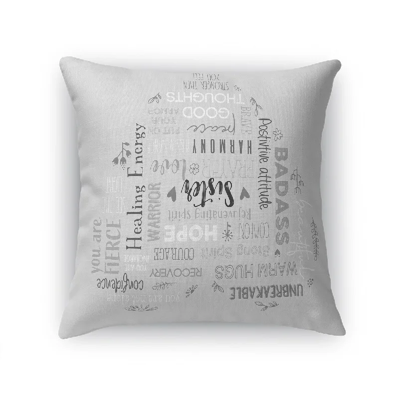 Feather Pillows for a Luxurious SleepINSPIRATIONAL SISTER Accent Pillow by Kavka Designs Feather Pillows for a Luxurious SleepINSPIRATIONAL SISTER Accent Pillow by Kavka Designs
