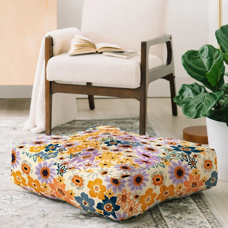 Down Alternative Pillows for Ethical ChoicesMarta Barragan Camarasa colorful lush wild garden F Floor Pillow Square Down Alternative Pillows for Ethical ChoicesMarta Barragan Camarasa colorful lush wild garden F Floor Pillow Square