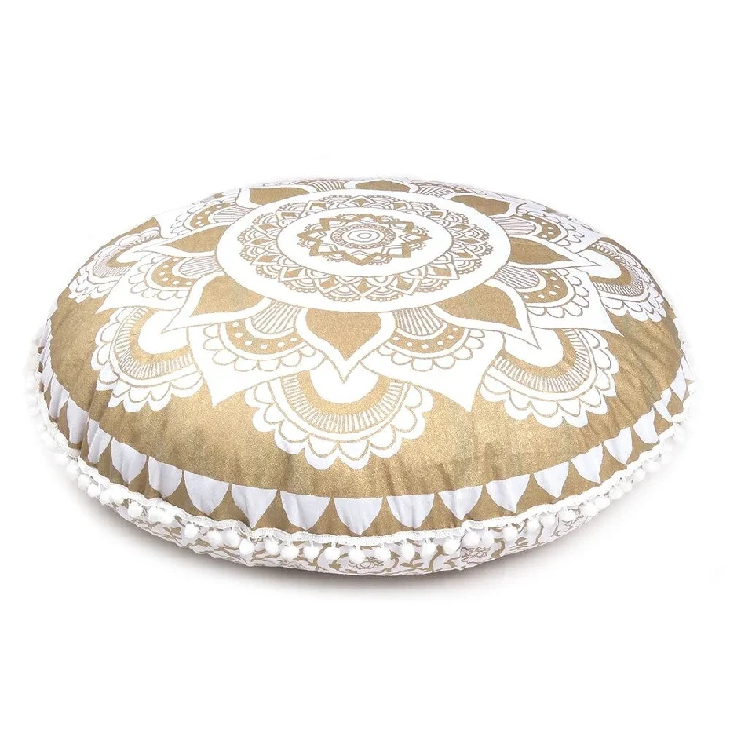 Pregnancy Pillows for Expectant MothersWhite Home Decorative Floor Pillow Cushion Cover with Golden Mandala Throw Pregnancy Pillows for Expectant MothersWhite Home Decorative Floor Pillow Cushion Cover with Golden Mandala Throw