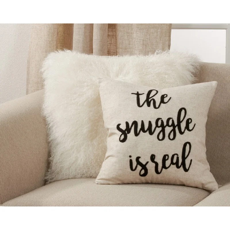 Feather Pillows for a Luxurious SleepEmbroidered The Snuggle Is Real Pillow