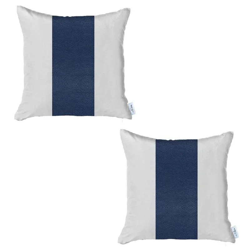 Kids Pillows with Fun DesignsHomeRoots Set Of Two 17" X 17" Navy Blue Solid Color Zippered Handmade Faux Leather Throw Pillow Cover Kids Pillows with Fun DesignsHomeRoots Set Of Two 17" X 17" Navy Blue Solid Color Zippered Handmade Faux Leather Throw Pillow Cover