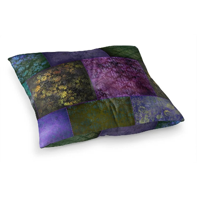 Round Pillows for Boho-Style InteriorsECLECTIC BOHEMIAN PATCHWORK PURPLE GREEN AND GOLD Floor Pillow By Kavka Designs Round Pillows for Boho-Style InteriorsECLECTIC BOHEMIAN PATCHWORK PURPLE GREEN AND GOLD Floor Pillow By Kavka Designs