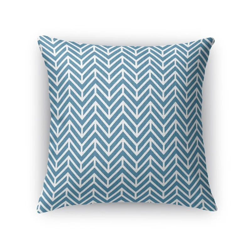 Round Pillows for Boho-Style InteriorsKavka Designs blue chevron ocean accent pillow with insert Round Pillows for Boho-Style InteriorsKavka Designs blue chevron ocean accent pillow with insert