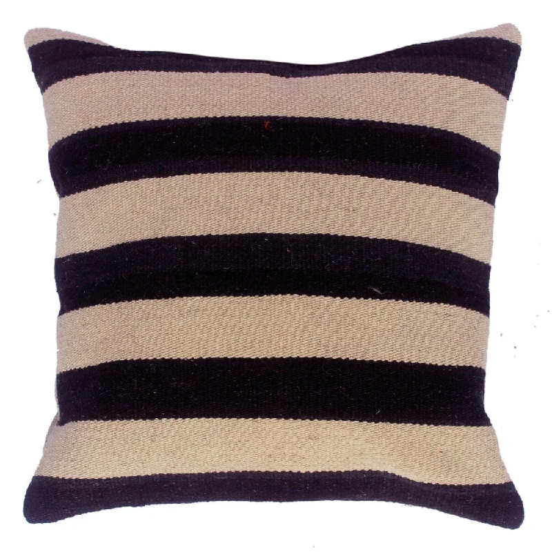 Pregnancy Pillows for Expectant MothersDebbra Ivory/Black Hand-Woven Kilim Throw Pillow(18"x18") Pregnancy Pillows for Expectant MothersDebbra Ivory/Black Hand-Woven Kilim Throw Pillow(18"x18")