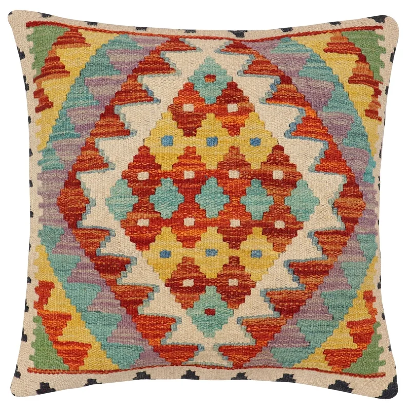 Feather Pillows for a Luxurious SleepRustic Beale Turkish Hand-Woven Kilim Pillow - 19'' x 21'' Feather Pillows for a Luxurious SleepRustic Beale Turkish Hand-Woven Kilim Pillow - 19'' x 21''