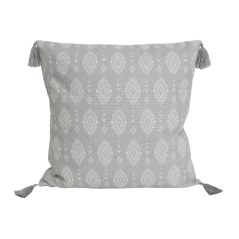 Travel Pillows for Long Journeys20x20 KARMIN Franca Faux Linen Tassel Pillow