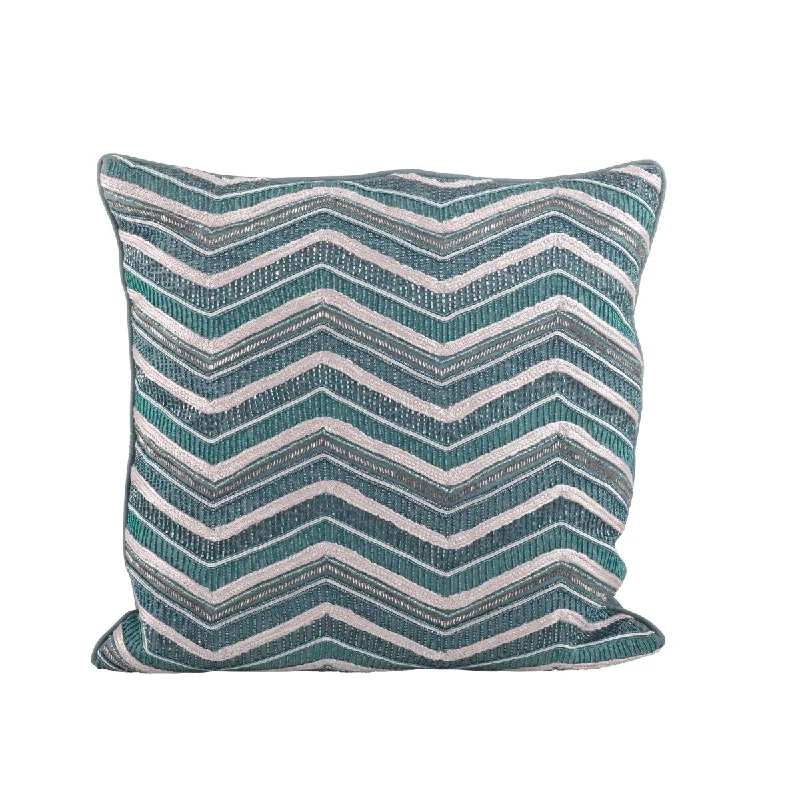 Cooling Pillows for Hot SleepersSea Green Chevron Beaded Throw Pillow Cover