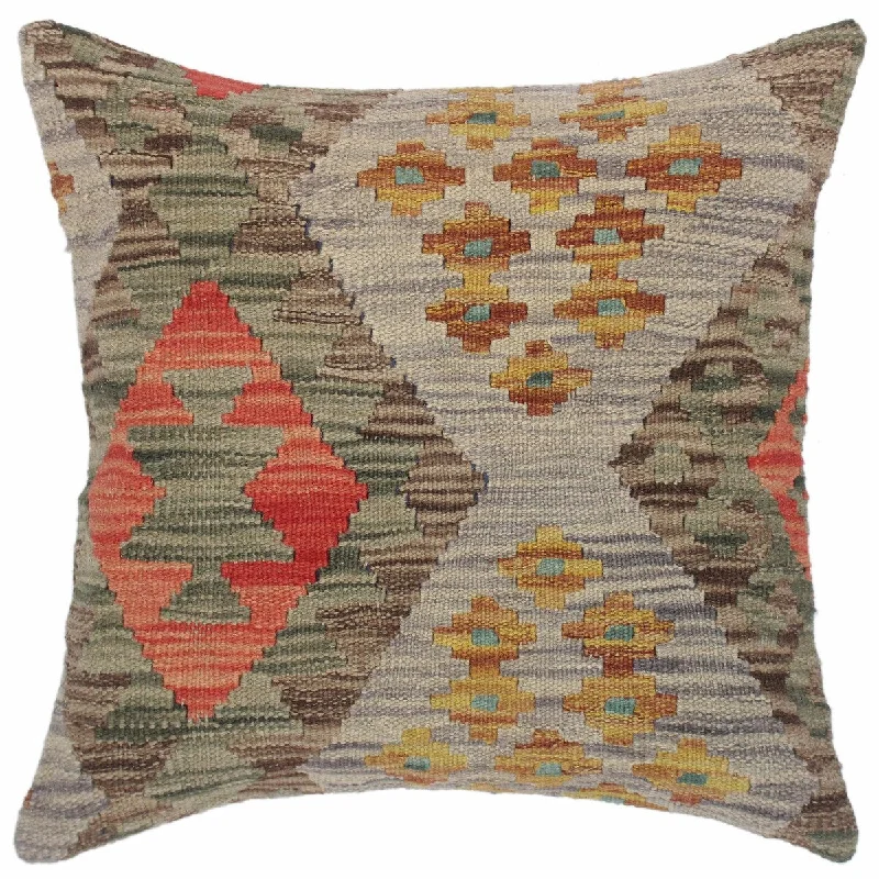 Silk Pillows for Smooth Skin and HairVintage Serena Hand-Woven Turkish Kilim Pillow -18 in. x 18 in. Silk Pillows for Smooth Skin and HairVintage Serena Hand-Woven Turkish Kilim Pillow -18 in. x 18 in.