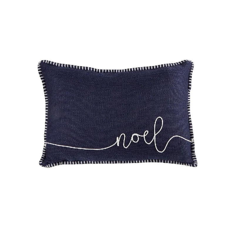 Cotton Pillows for Natural Comfort14x20 Insignia Blue White Elle Noel Rope Applique Whipstitch Pillow Cotton Pillows for Natural Comfort14x20 Insignia Blue White Elle Noel Rope Applique Whipstitch Pillow