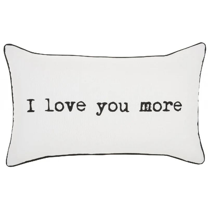 Orthopedic Pillows for Back Pain ReliefBlack and White I Love You More Throw Pillow