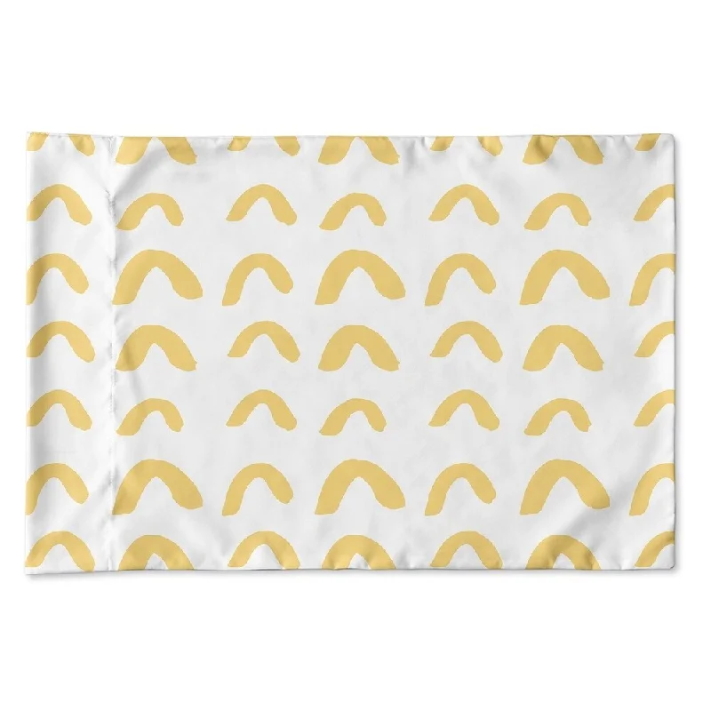 Silk Pillows for Smooth Skin and HairBOWEN HALF CIRCLE YELLOW Pillow Case