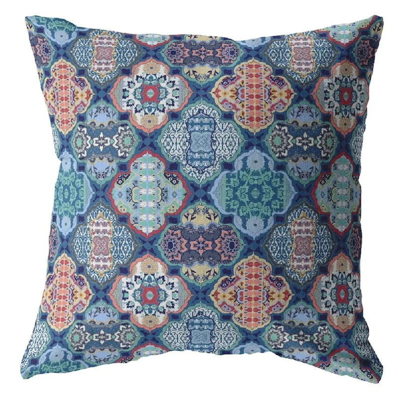 Decorative Pillows for Living Room Makeover16" Turquoise Red Trellis Indoor Outdoor Throw Pillow Decorative Pillows for Living Room Makeover16" Turquoise Red Trellis Indoor Outdoor Throw Pillow